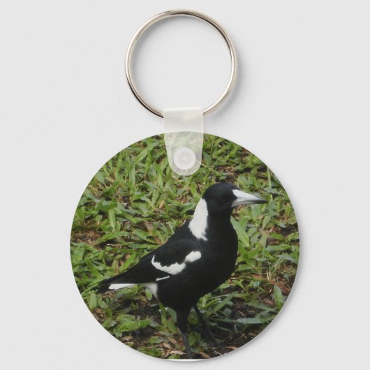 Australischer Magpie-Schlüsselanhänger Schlüsselanhänger (Vorderseite)