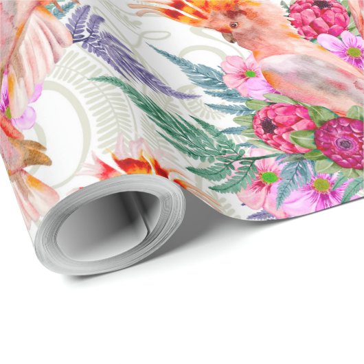 Australischer Major Mitchell Cockatoo Geschenkpapier (Rolleneckpunkt)