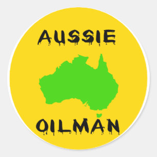 Australischer Ölindustrieller Runder Aufkleber