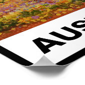 Australischer Outback mit Gumbäumen und Wildblumen Poster (Ecke)