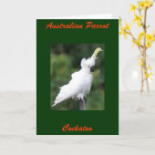 Australischer Papagei, Cockatoo Karte (Gelbe Blume)