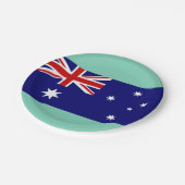 Australischer Party-Teller Pappteller (Schrägansicht)