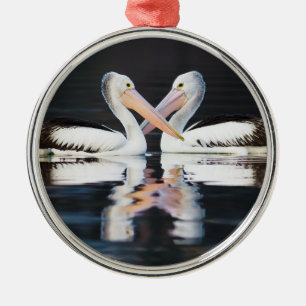 Australischer PelikanePelecanus Conspicillatus Silbernes Ornament