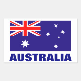Australischer personalizable Text der Rechteckiger Aufkleber