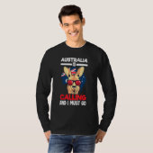 Australischer Pride Kangaroo Australien ruft an T-Shirt (Vorne ganz)
