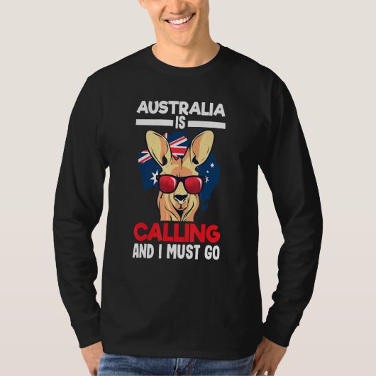 Australischer Pride Kangaroo Australien ruft an T-Shirt (Vorderseite)