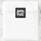 AUSTRALISCHER PRIDE QUADRATISCHER AUFKLEBER (Tasche)