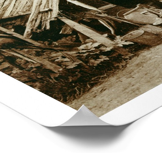 Australischer Prospektor, c.1880s (sepia-Foto) Poster (Ecke)