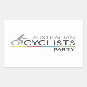 Australischer Radfahrer-Party-Aufkleber Rechteckiger Aufkleber