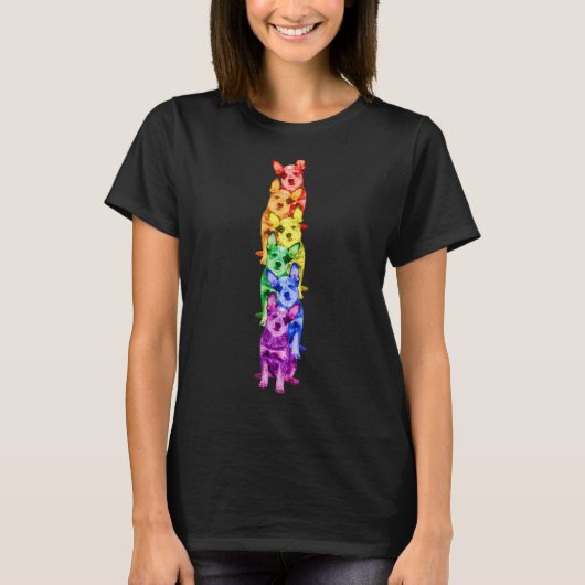 Australischer Rainbow-Gay Pride Lgbt Dog T-Shirt (Vorderseite)