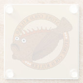 Australischer Riff Stone Fish Funny Cartoon Glasuntersetzer (Rückseite)