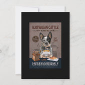Australischer Rind Dog Coffee Club Kaffee Dog Love Dankeskarte (Vorderseite)