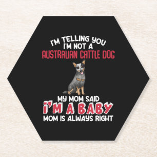 Australischer Rind Dog Funny Zitat Untersetzer