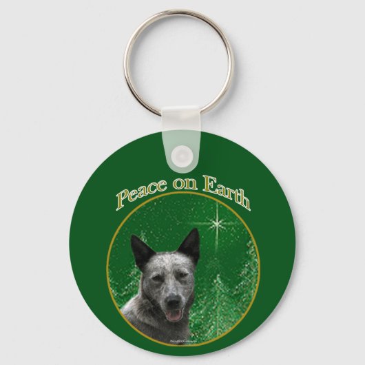 Australischer Rind Dog Peace Schlüsselanhänger (Vorderseite)