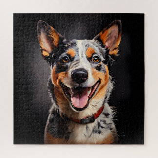 Australischer Rind Dog Realism Art Portrait Puzzle