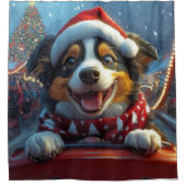 Australischer Rind Dog Roller Untersetzer Weihnach Duschvorhang (Vorderseite)