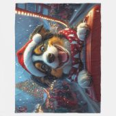 Australischer Rind Dog Roller Untersetzer Weihnach Fleecedecke (Vorderseite)