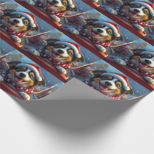 Australischer Rind Dog Roller Untersetzer Weihnach Geschenkpapier (Ecke)