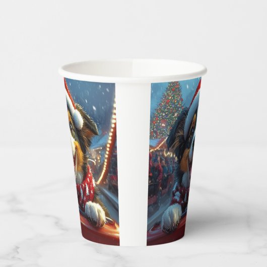 Australischer Rind Dog Roller Untersetzer Weihnach Pappbecher (Links)