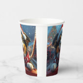 Australischer Rind Dog Roller Untersetzer Weihnach Pappbecher (Rechts)