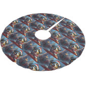 Australischer Rind Dog Roller Untersetzer Weihnach Polyester Weihnachtsbaumdecke (Schrägansicht)