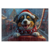 Australischer Rind Dog Roller Untersetzer Weihnach Schneidebrett (Vorderseite)