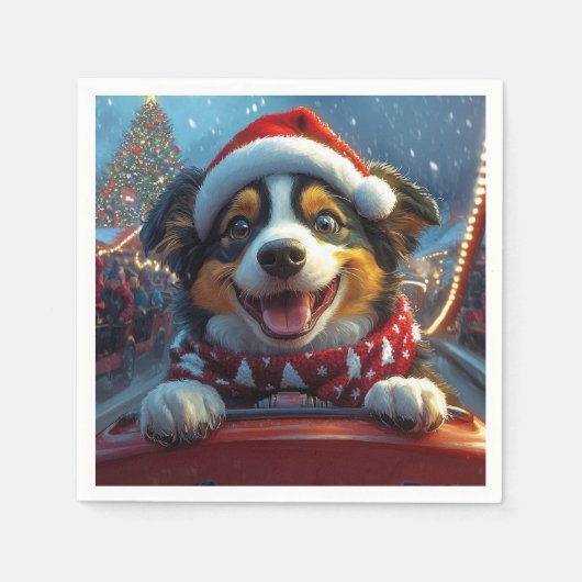 Australischer Rind Dog Roller Untersetzer Weihnach Serviette (Vorderseite)