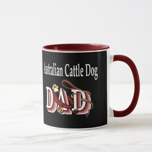 Australischer Rind Dog Vater Geschenke Tasse (Rechts)