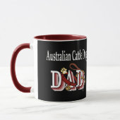 Australischer Rind Dog Vater Geschenke Tasse (Links)