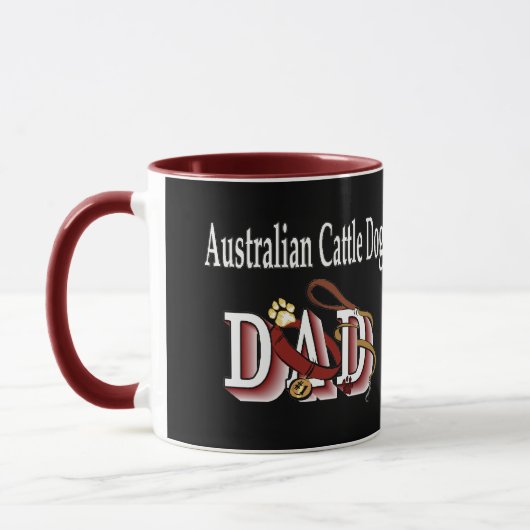 Australischer Rind Dog Vater Geschenke Tasse (Links)