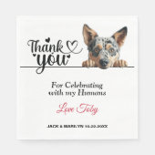 Australischer Rind Dog Wedding Cocktail Serviette (Vorderseite)