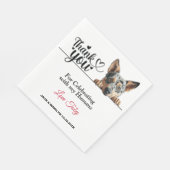 Australischer Rind Dog Wedding Cocktail Serviette (Ecke)