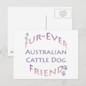 Australischer Rinder Dog Furever Postkarte (Vorne/Hinten)