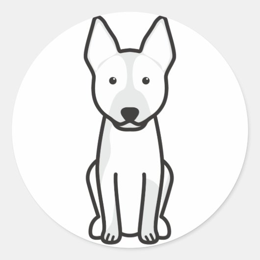 Australischer Rinder-Hund-Cartoon Runder Aufkleber (Vorderseite)