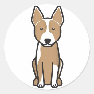 Australischer Rinder-Hund-Cartoon Runder Aufkleber