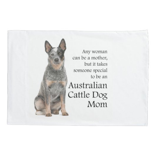 Australischer Rinder-Hund-Mama-Kissenfall Kissenbezug (Rückseite)