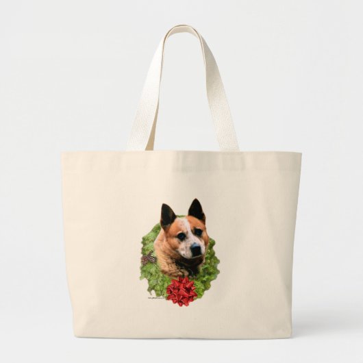 Australischer Rinder-Hund Wreath Jumbo Stoffbeutel (Vorne)
