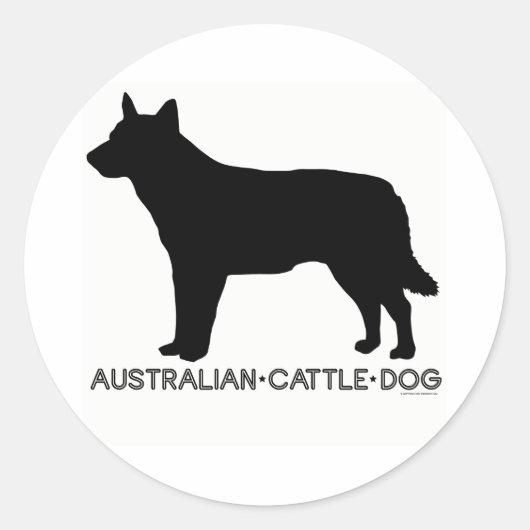 Australischer Rinder-Hundehalter Runder Aufkleber (Vorderseite)