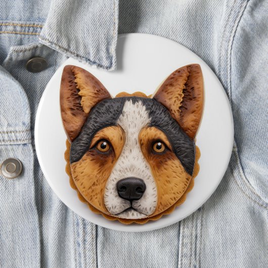 Australischer Rinderhund 3D Inspiriert Button (Beispiel)