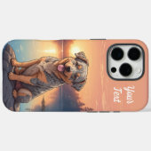 Australischer Rinderhund am See Case-Mate iPhone Hülle (Rückseite (Horizontal))