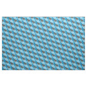 Australischer Rinderhund auf Blue Cubes Stoff (Yard (91,4 cm))