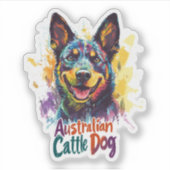Australischer Rinderhund Aufkleber (Vorderseite)