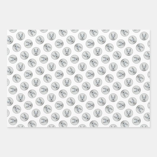 Australischer Rinderhund Blue Heeler Original Hund Geschenkpapier Set (Vorderseite 2)