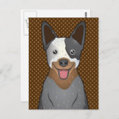 Australischer Rinderhund Cartoon Paws Postkarte (Vorne/Hinten)