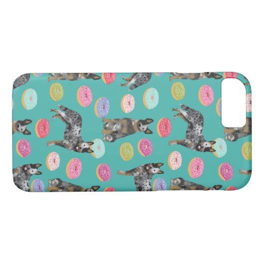 Australischer Rinderhund Donuts Blauhelm Case-Mate iPhone Hülle (Rückseite (Horizontal))