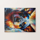 Australischer Rinderhund farbenfrohe Akrylprint Puzzle (Horizontal)