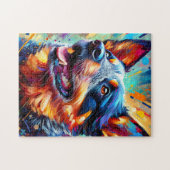 Australischer Rinderhund farbenfrohe Akrylprint Puzzle (Horizontal)