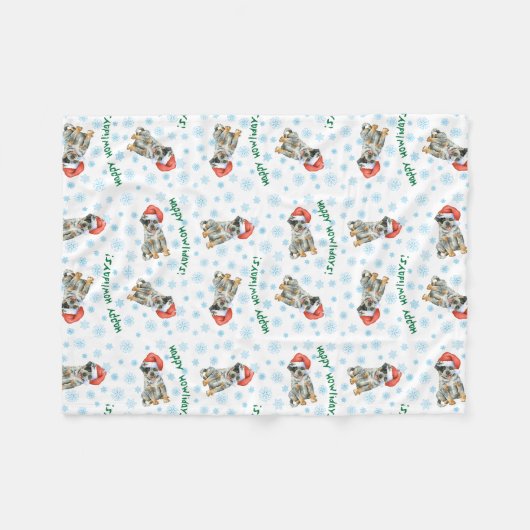 Australischer Rinderhund Fleecedecke (Vorderseite (Horizontal))