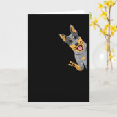Australischer Rinderhund Heeler Karte (Gelbe Blume)