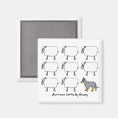 Australischer Rinderhund Herding Sheep Magnet (Vorderseite/Rückseite)
